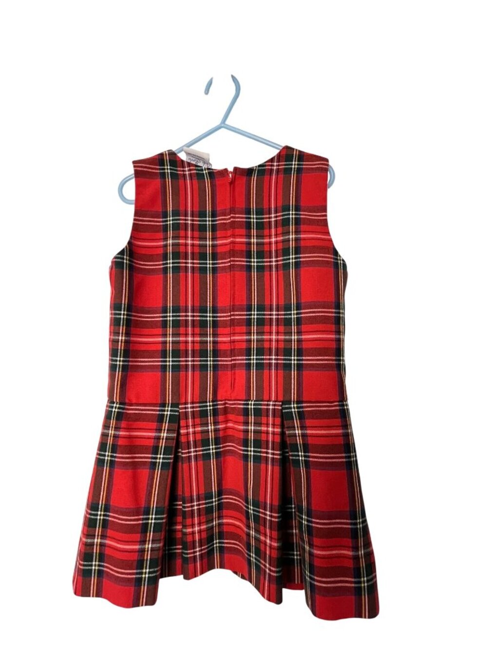 Vicki Marsha Girls 5 Red Tartan Plaid Holiday Christmas Dress Pleated Used - Picture 2 of 10